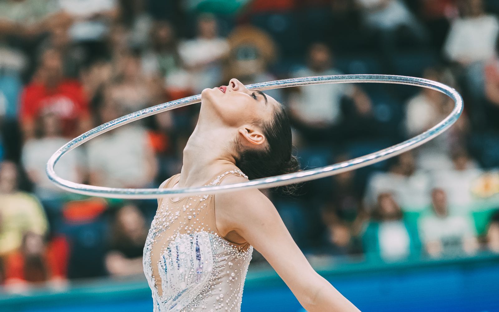 Eva Brezalieva performs with hoop at European Championships in Rhythmic Gymnastics 2026