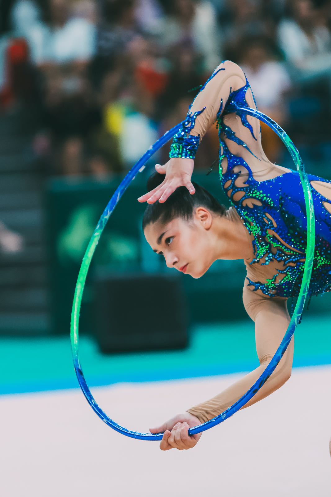Sofia Raffaeli performs with hoop at European Championships in Rhythmic Gymnastics 2026