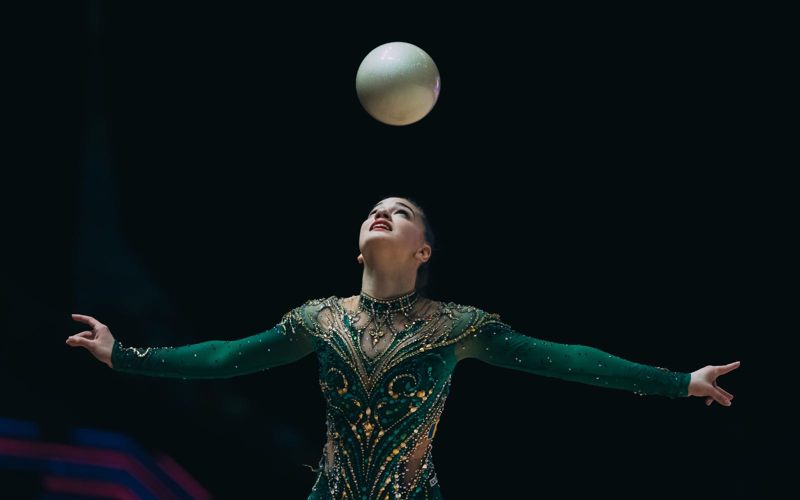 Amalia Lica performs with ball at European Cup in Rhythmic Gymnastics 2026