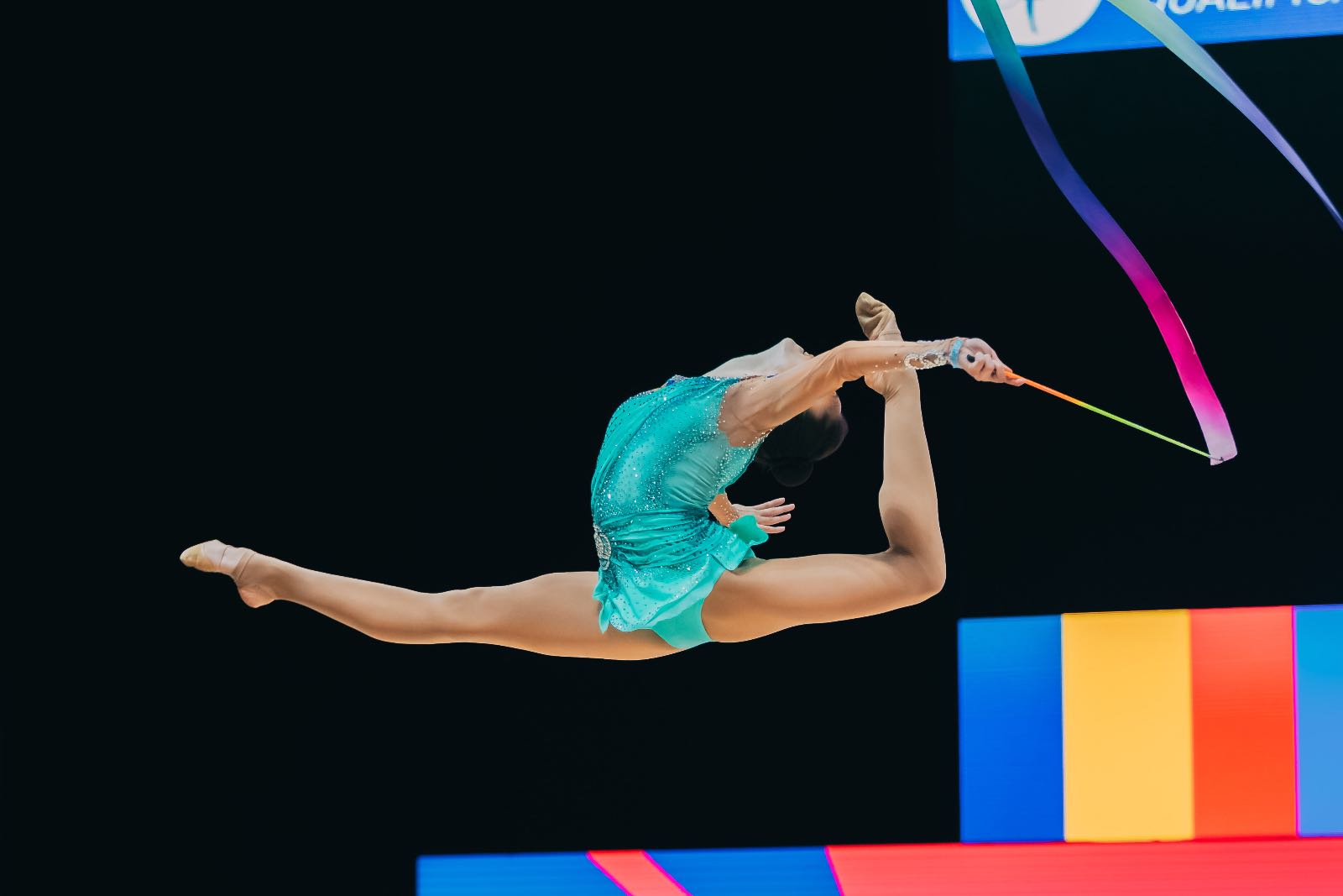 Andreea Verdes performs with ribbon at European Cup in Rhythmic Gymnastics 2026