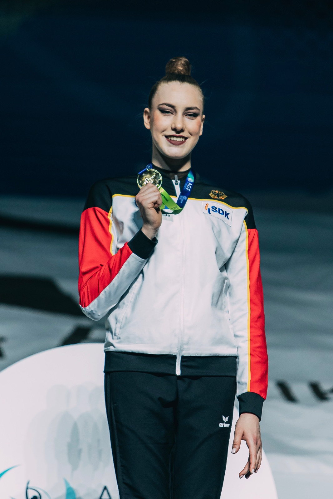 Darja Varfolomeev at the FIG World Cup 2026 Baku award ceremony