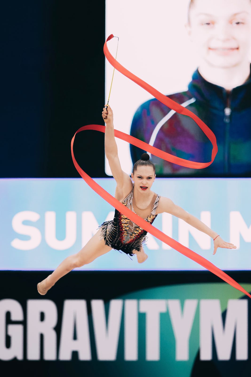 Meital Maayan Sumkin performs with ribbon at FIG World Cup 2026 Baku