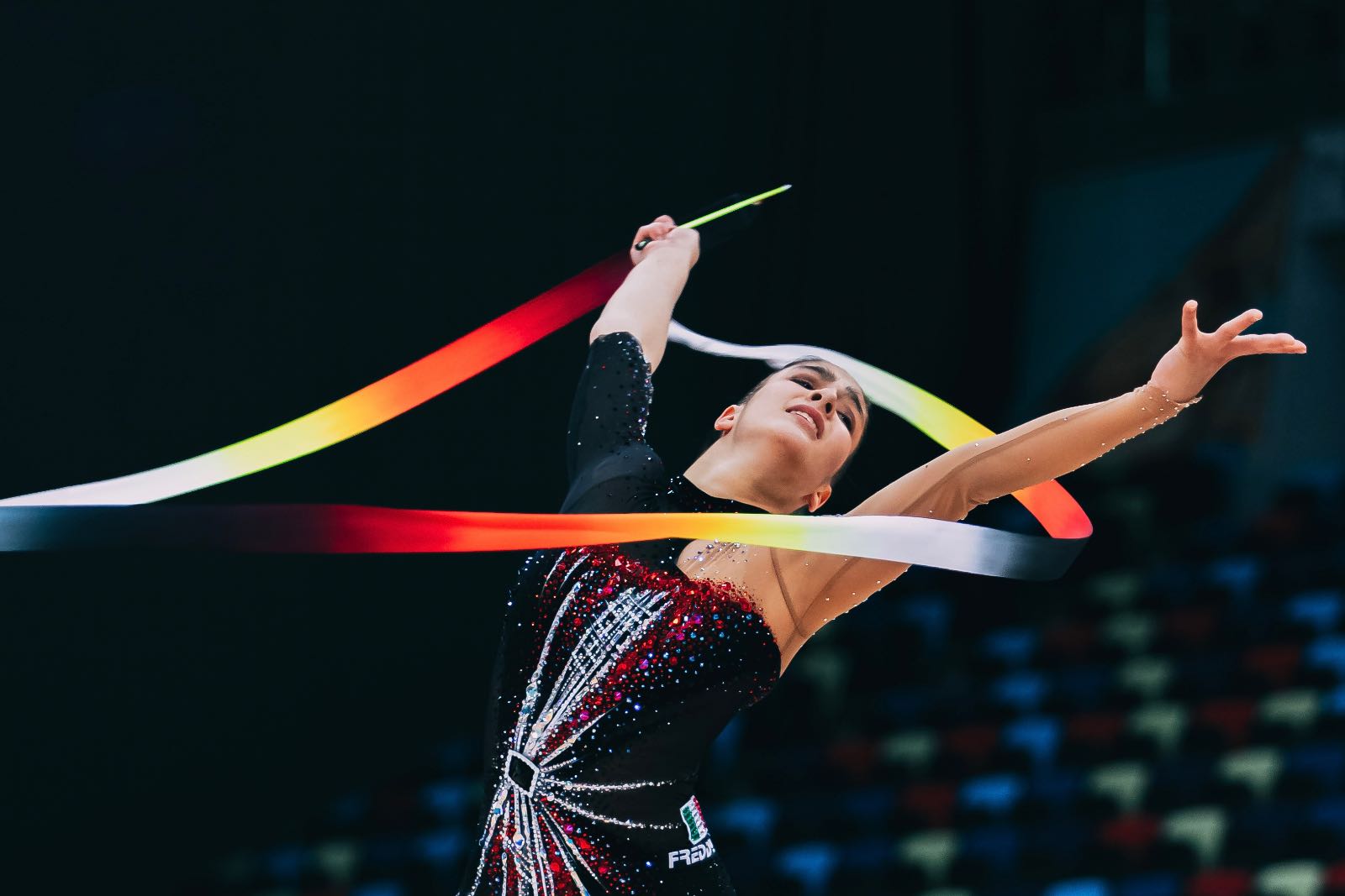 Sofia Raffaeli performs with ribbon at FIG World Cup 2026 Baku
