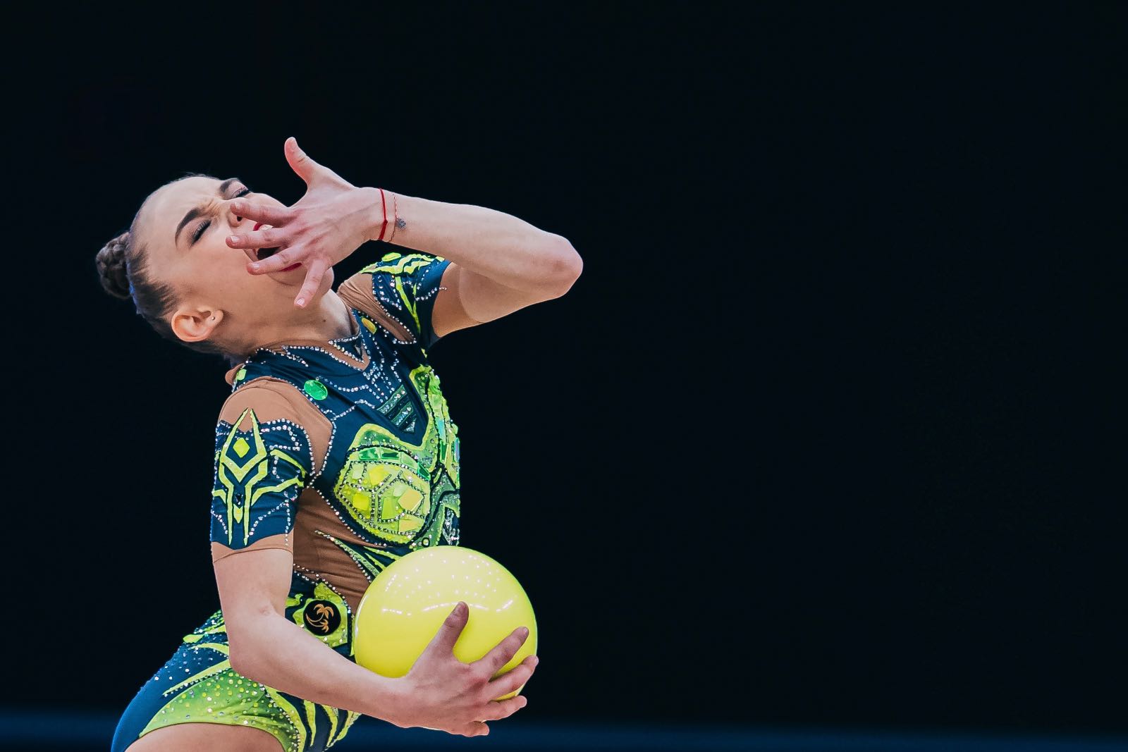 Stiliana Nikolova performs with ball at FIG World Cup 2026 Baku
