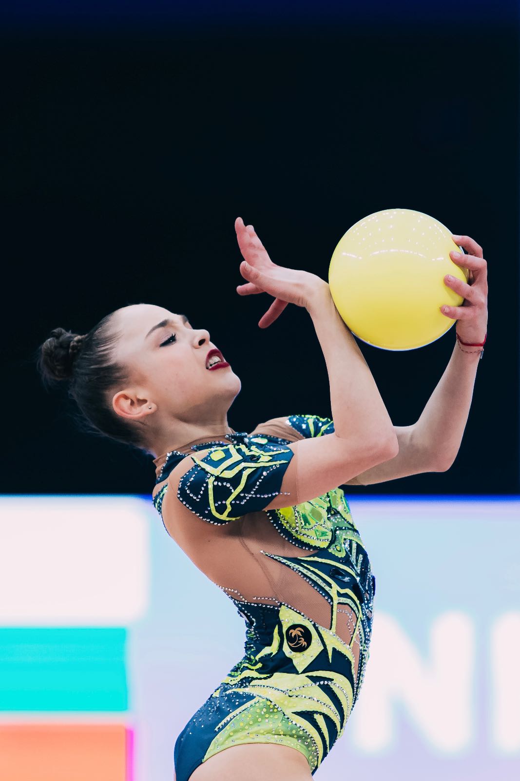 Stiliana Nikolova performs with ball at FIG World Cup 2026 Baku