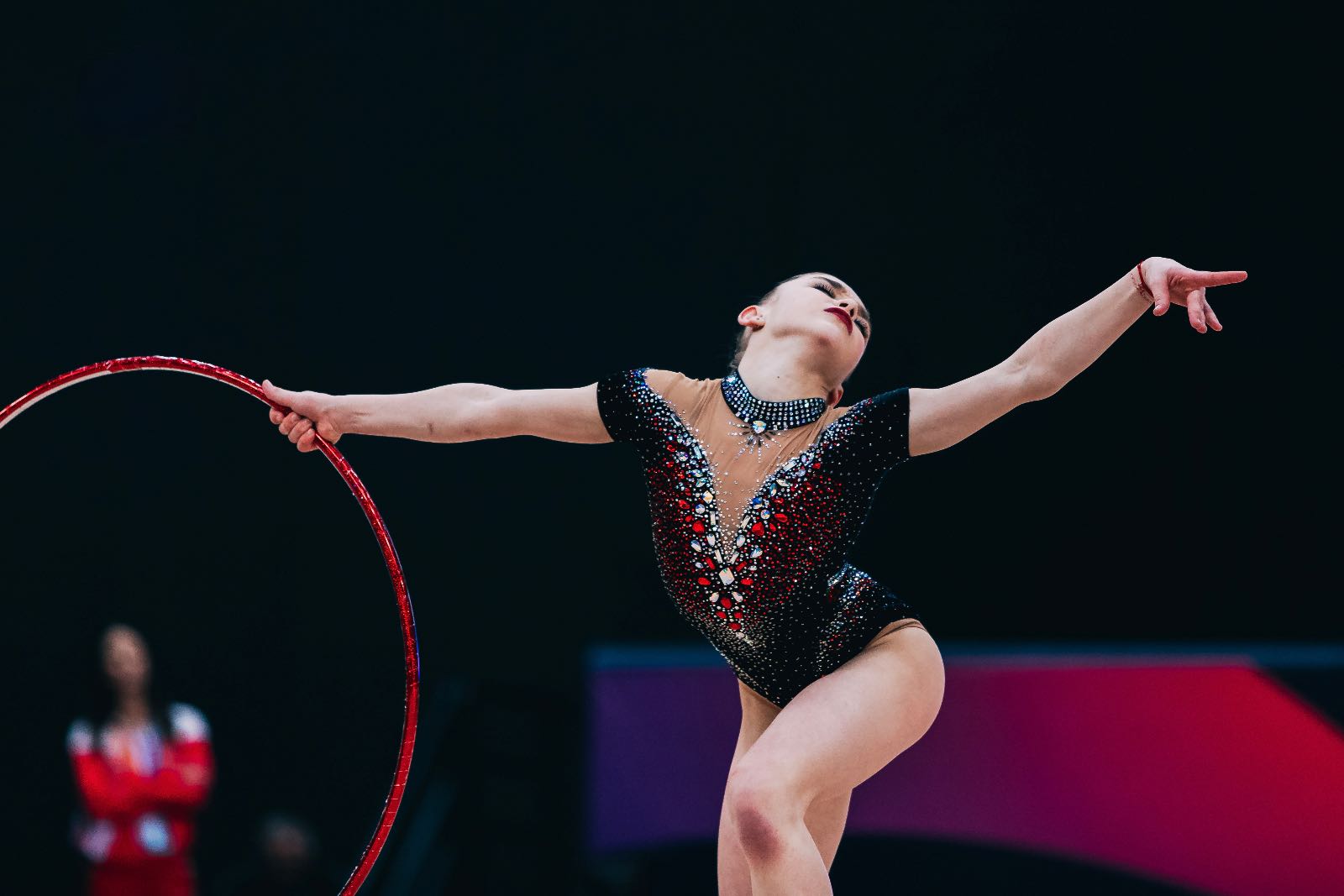 Stiliana Nikolova performs with hoop at FIG World Cup 2026 Baku