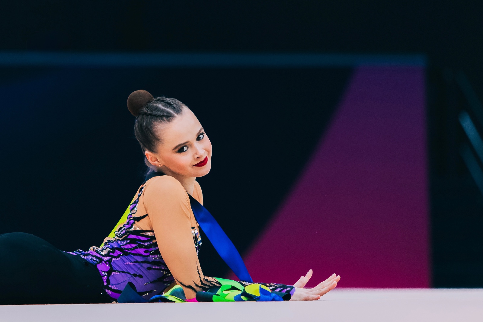 Taisiia Onofriichuk performs with ribbon at FIG World Cup 2026 Baku