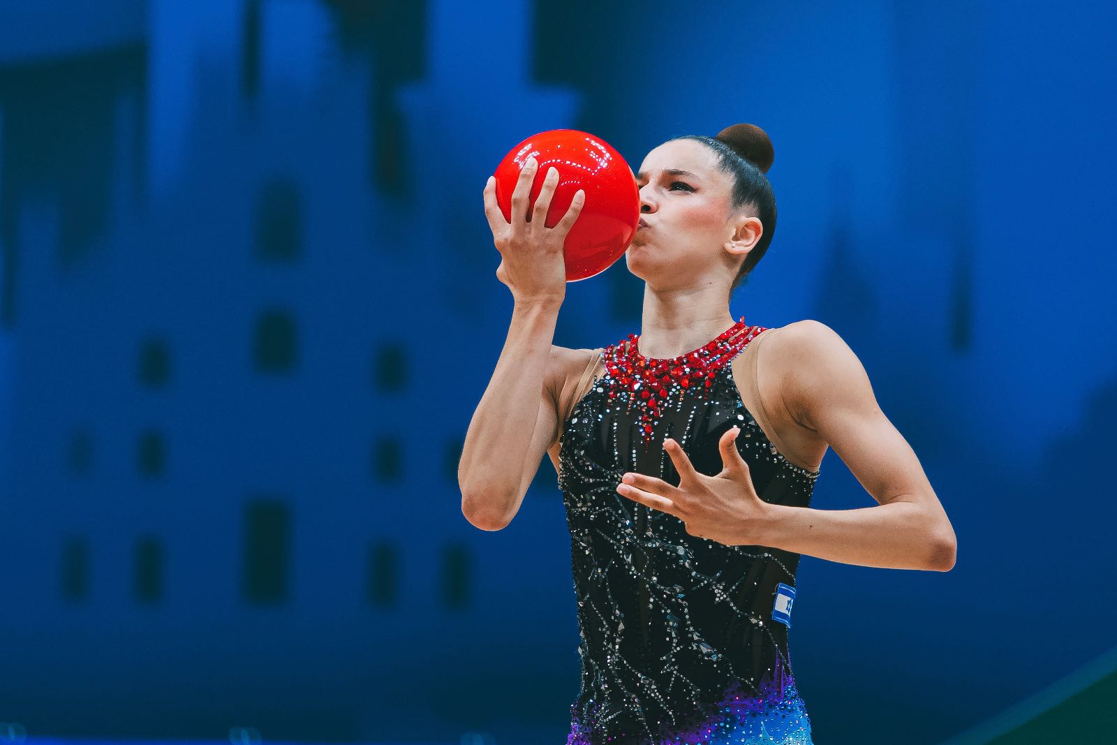 Alona Tal Franco performs with ball at FIG World Cup 2026 Milan