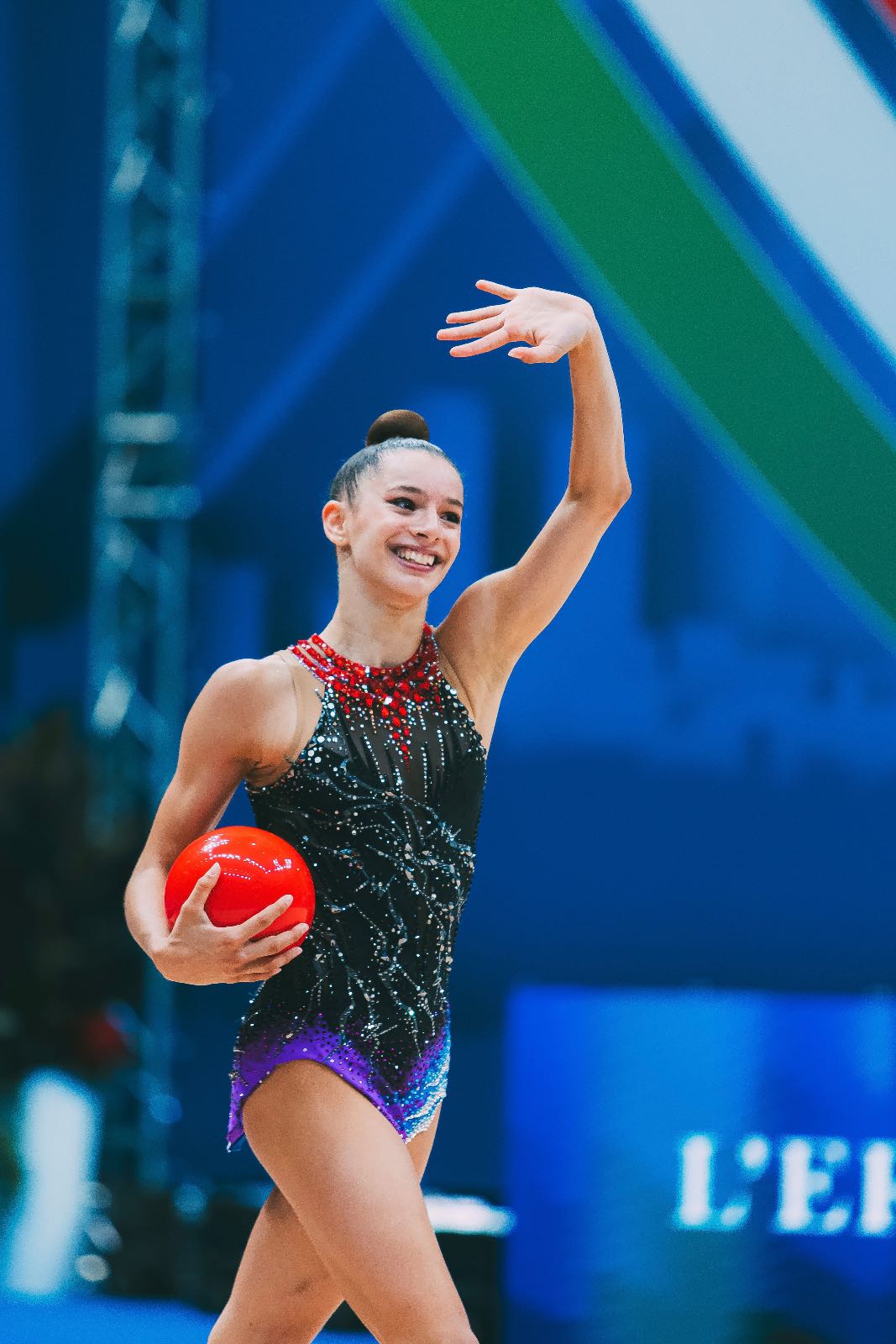 Alona Tal Franco performs with ball at FIG World Cup 2026 Milan