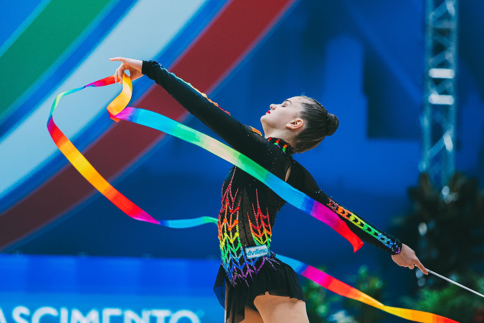Amalia Lica performs with ribbon at FIG World Cup 2026 Milan
