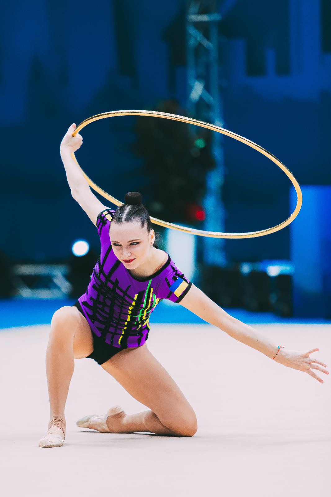 Anastasiia Ikan performs with hoop at FIG World Cup 2026 Milan