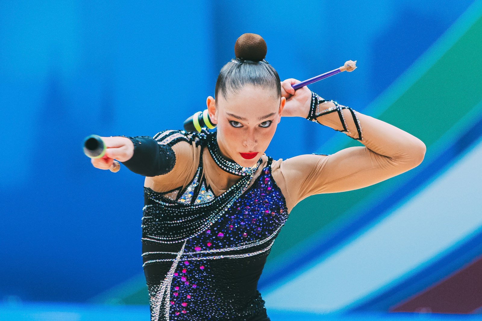 Daniela Munits performs with clubs at FIG World Cup 2026 Milan