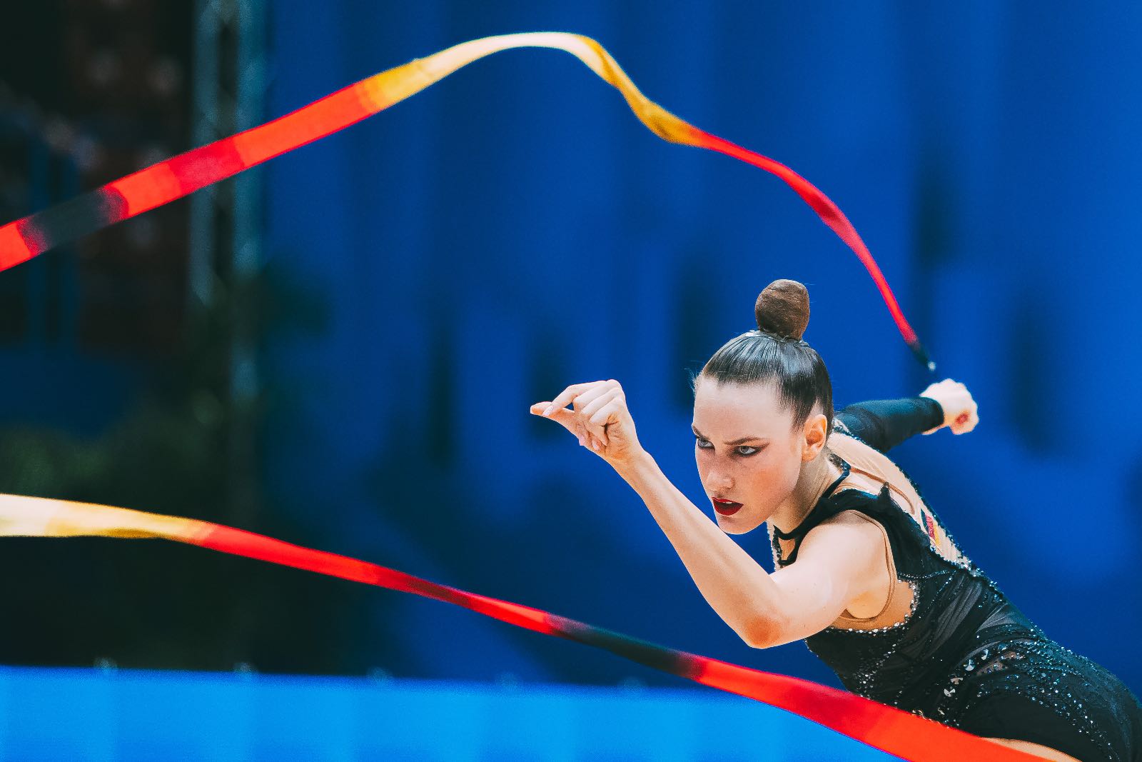 Darja Varfolomeev performs with ribbon at FIG World Cup 2026 Milan
