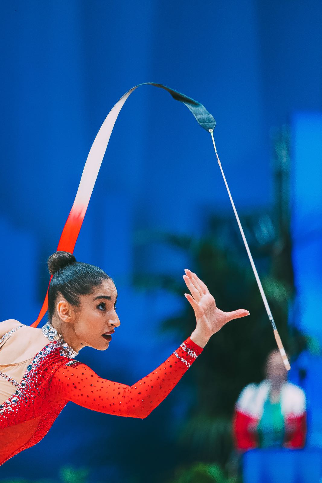 Eva Brezalieva performs with ribbon at FIG World Cup 2026 Milan