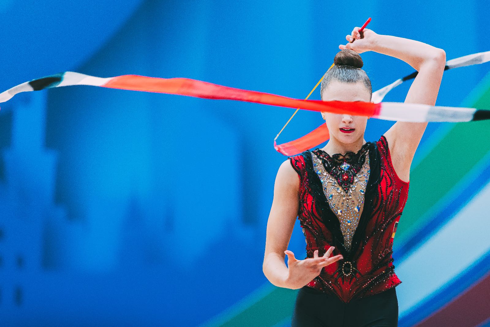 Lada Pusch performs with ribbon at FIG World Cup 2026 Milan