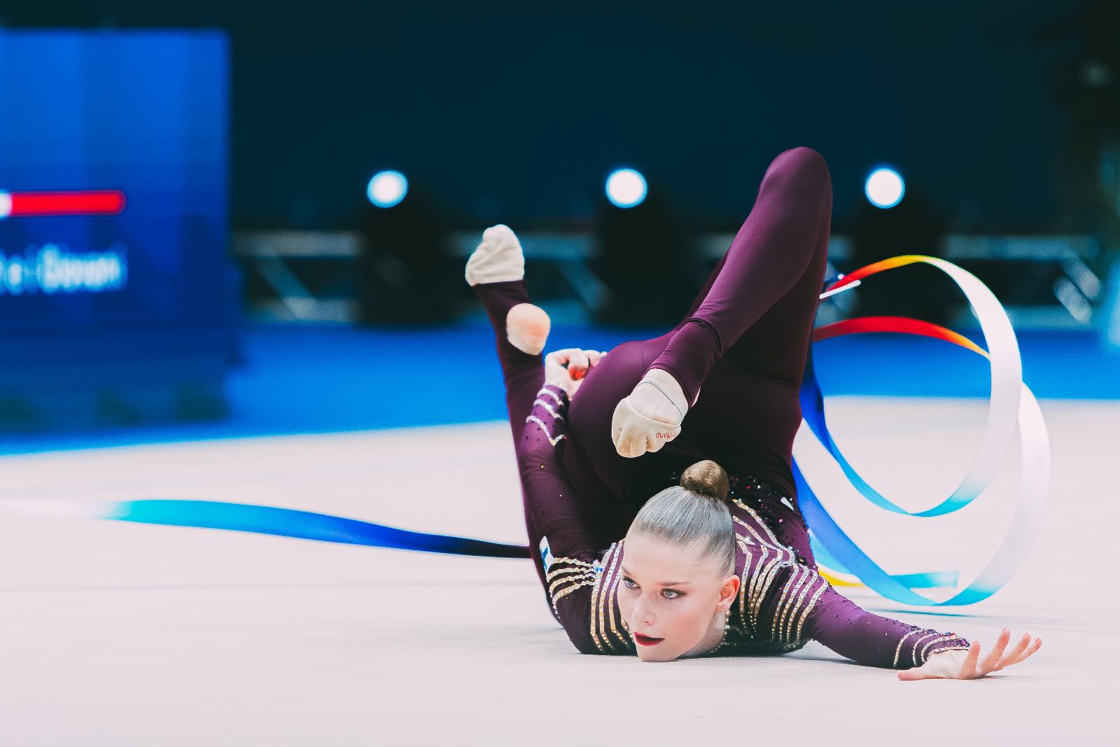 Lia Kallio performs with ribbon at FIG World Cup 2026 Milan