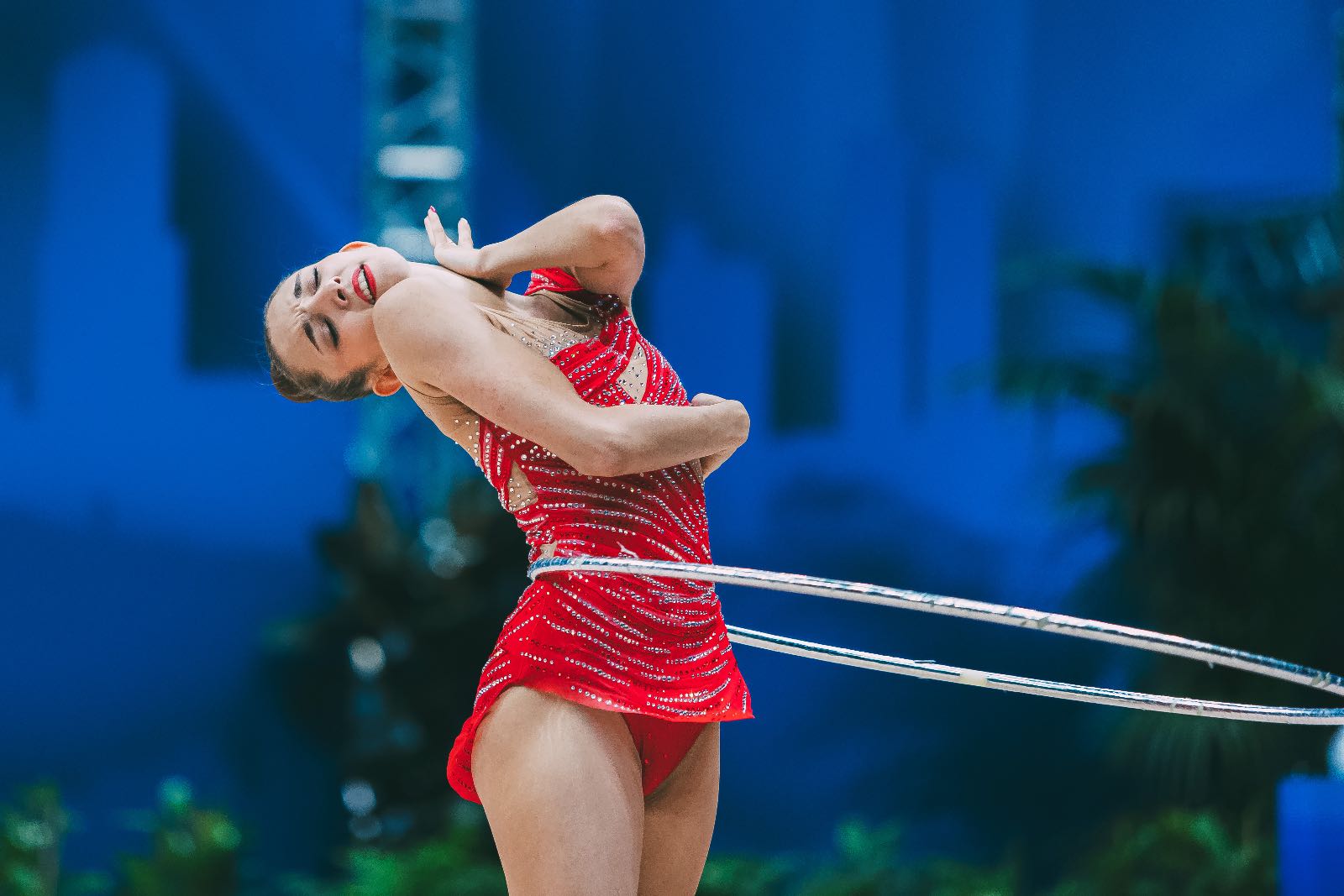 Maena Millon performs with hoop at FIG World Cup 2026 Milan