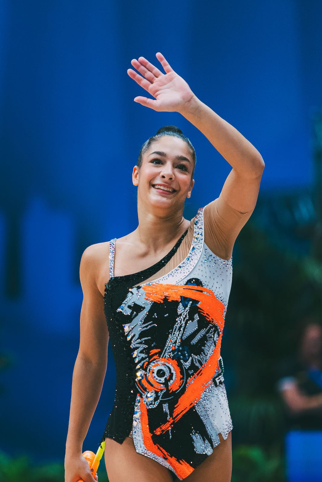 Sofia Raffaeli performs with clubs at FIG World Cup 2026 Milan