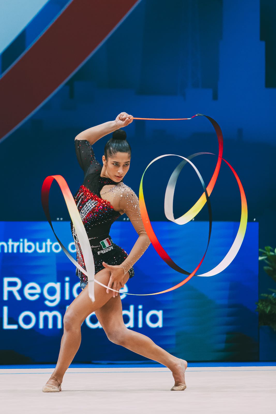 Sofia Raffaeli performs with ribbon at FIG World Cup 2026 Milan