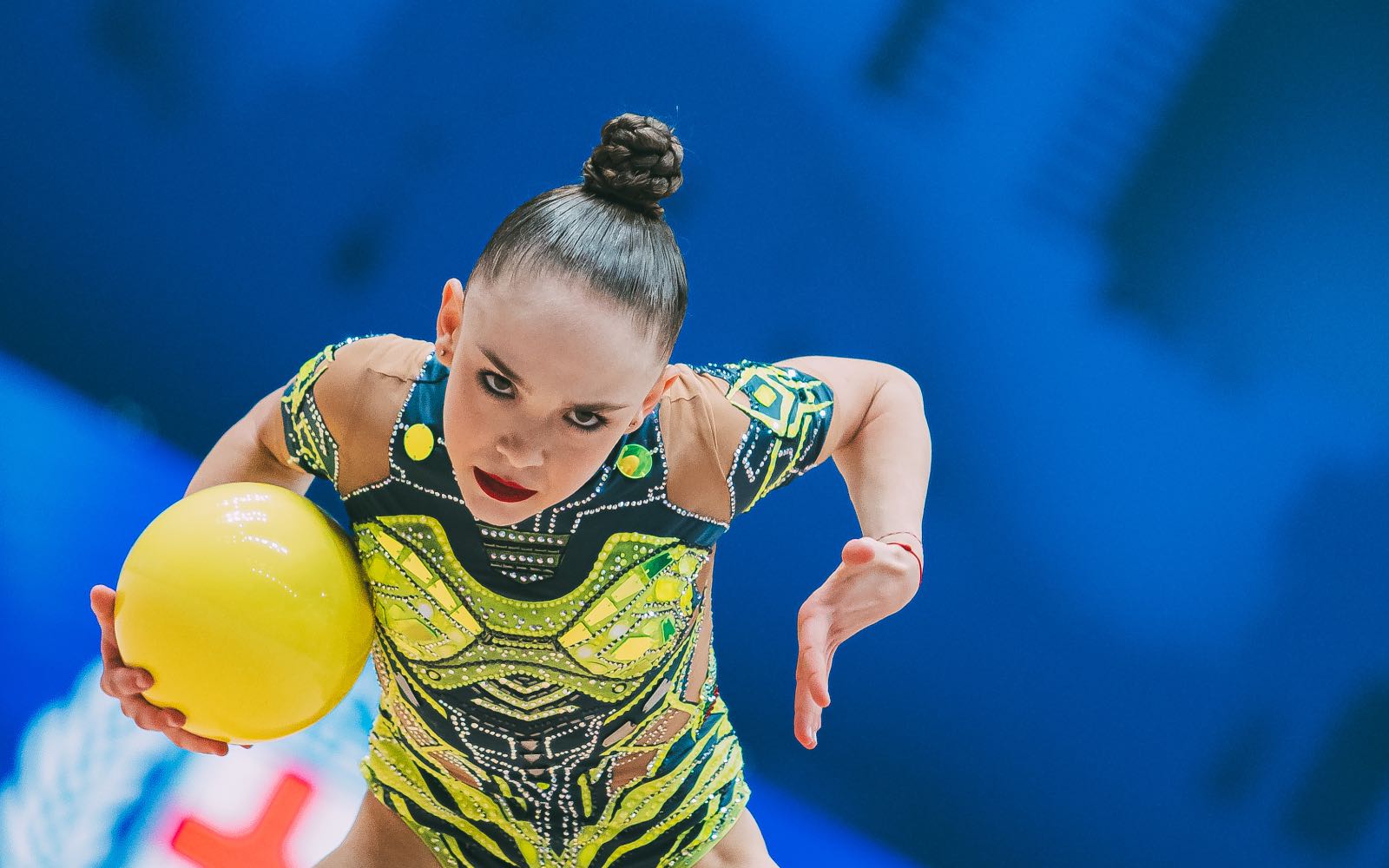 Stiliana Nikolova performs with ball at FIG World Cup 2026 Milan