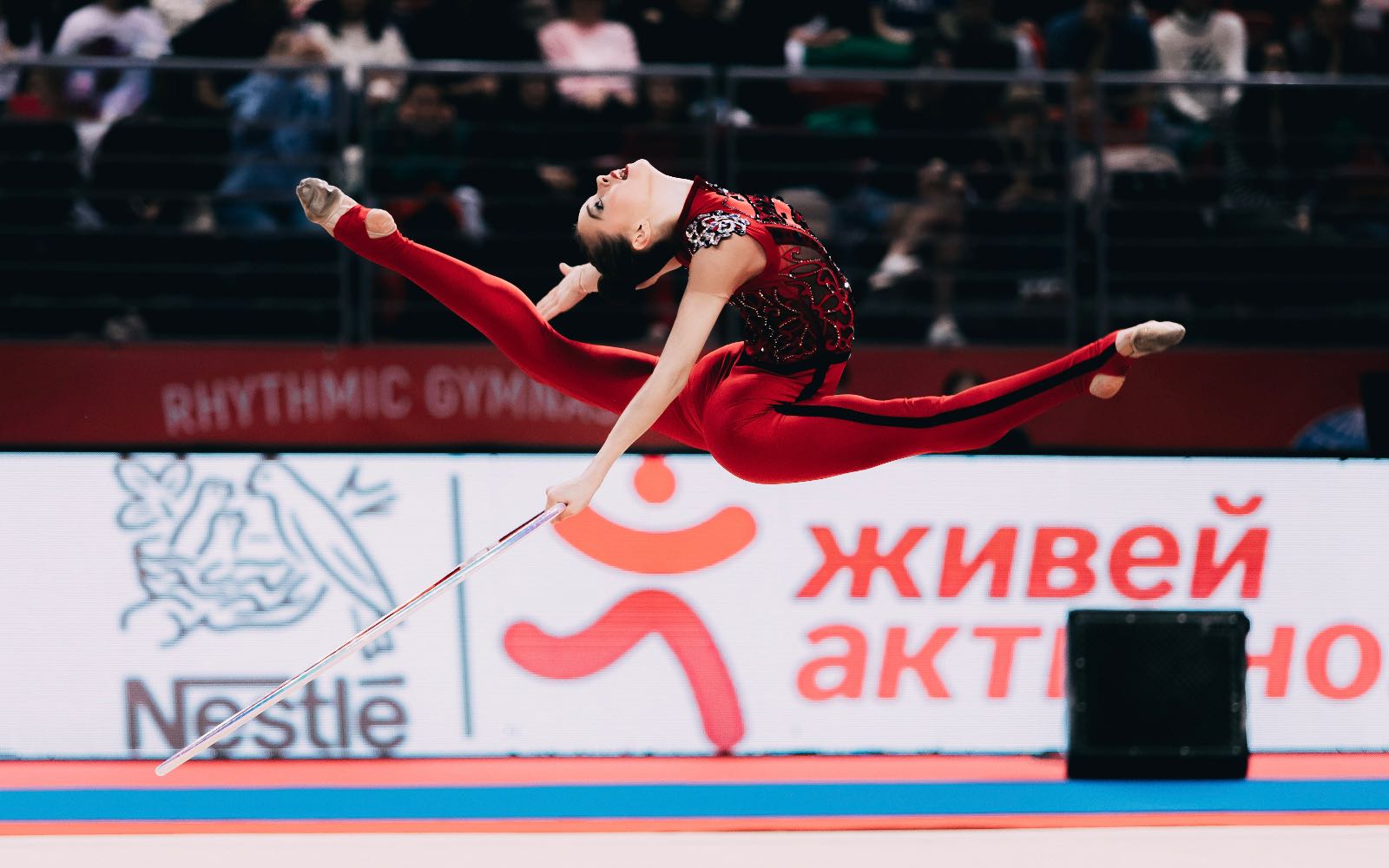 Taisiia Onofriichuk performs with hoop at FIG World Cup 2026 Sofia