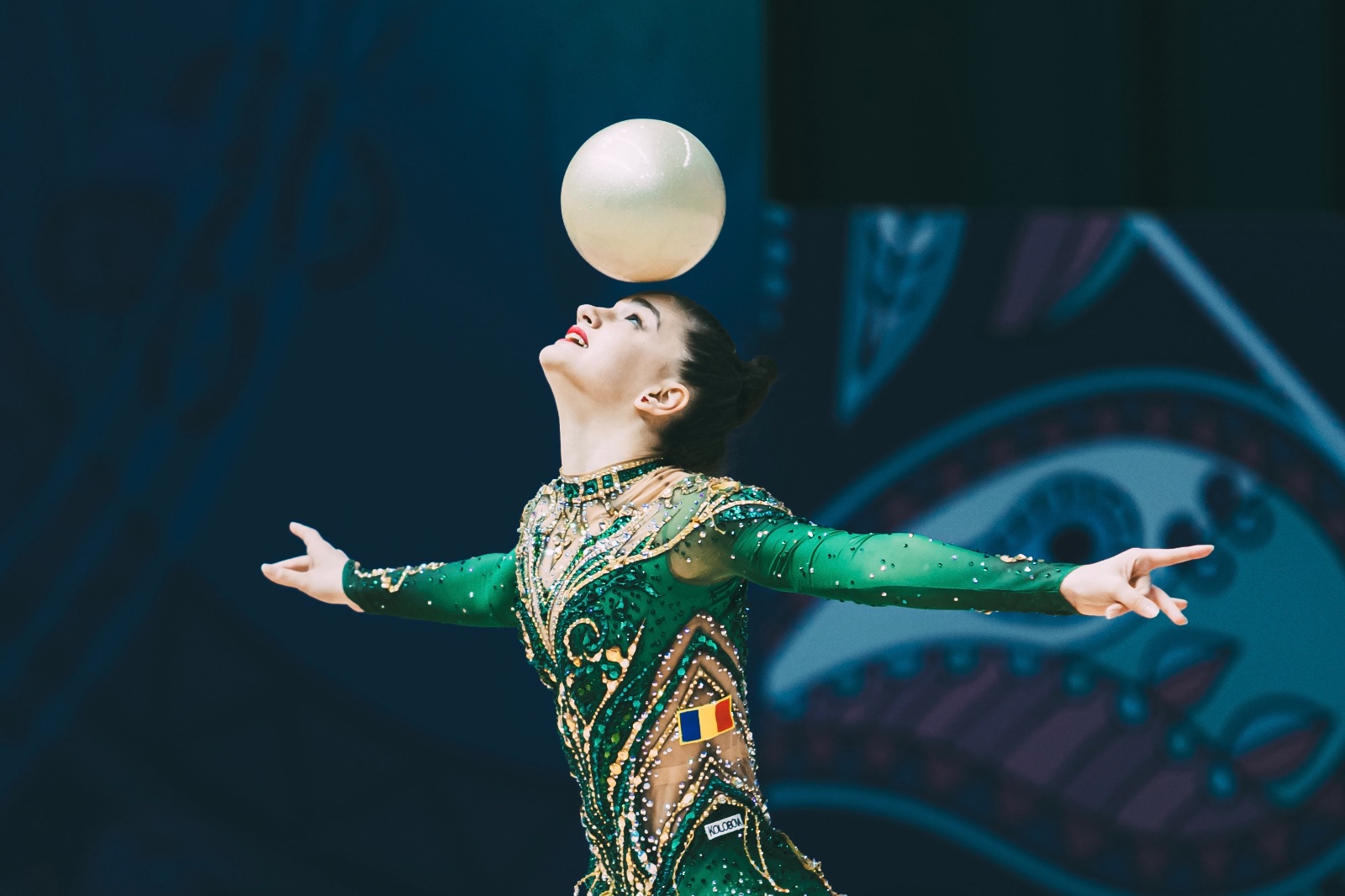 Amalia Lica performs with ball at FIG World Cup 2026 Tashkent