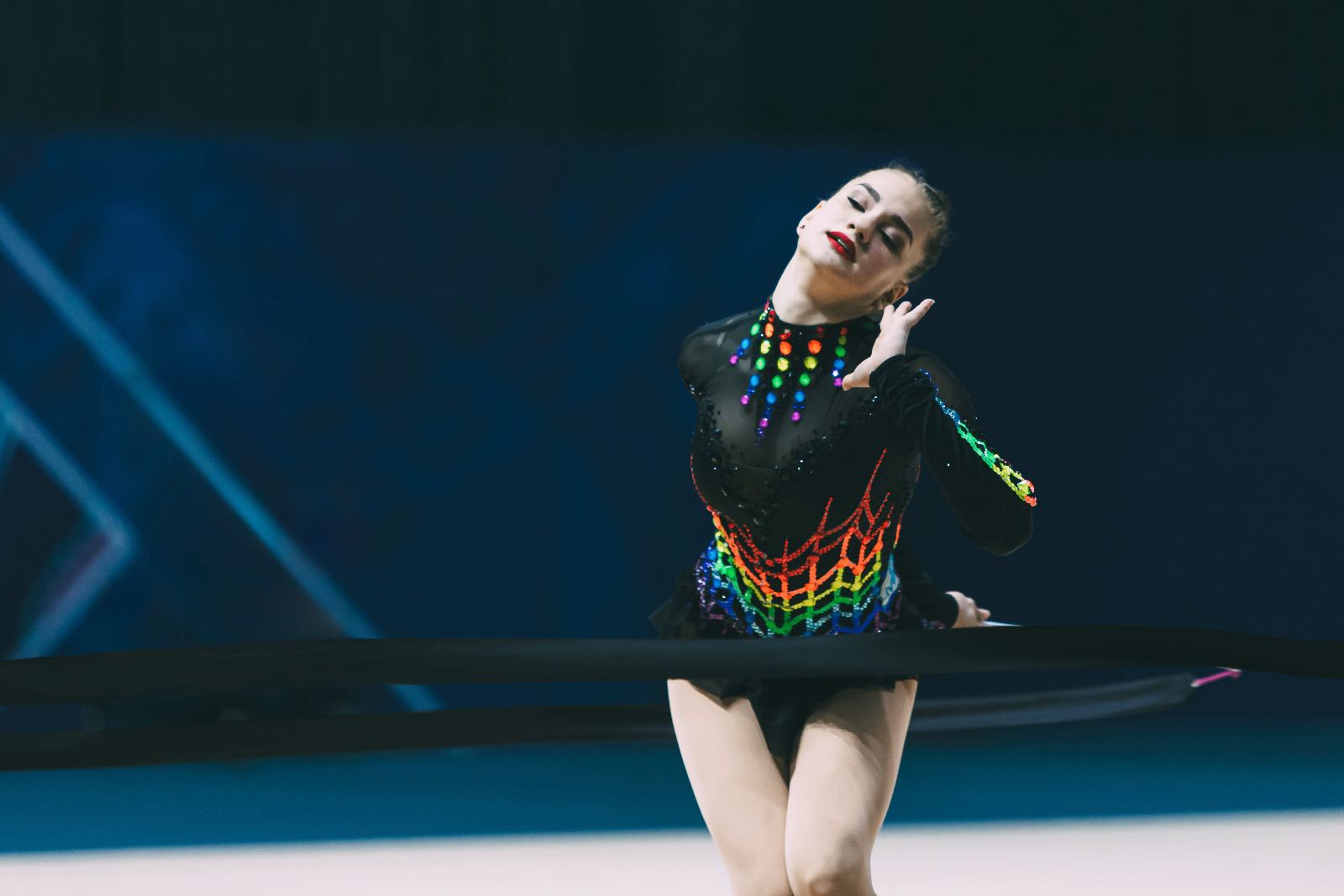 Amalia Lica performs with ribbon at FIG World Cup 2026 Tashkent
