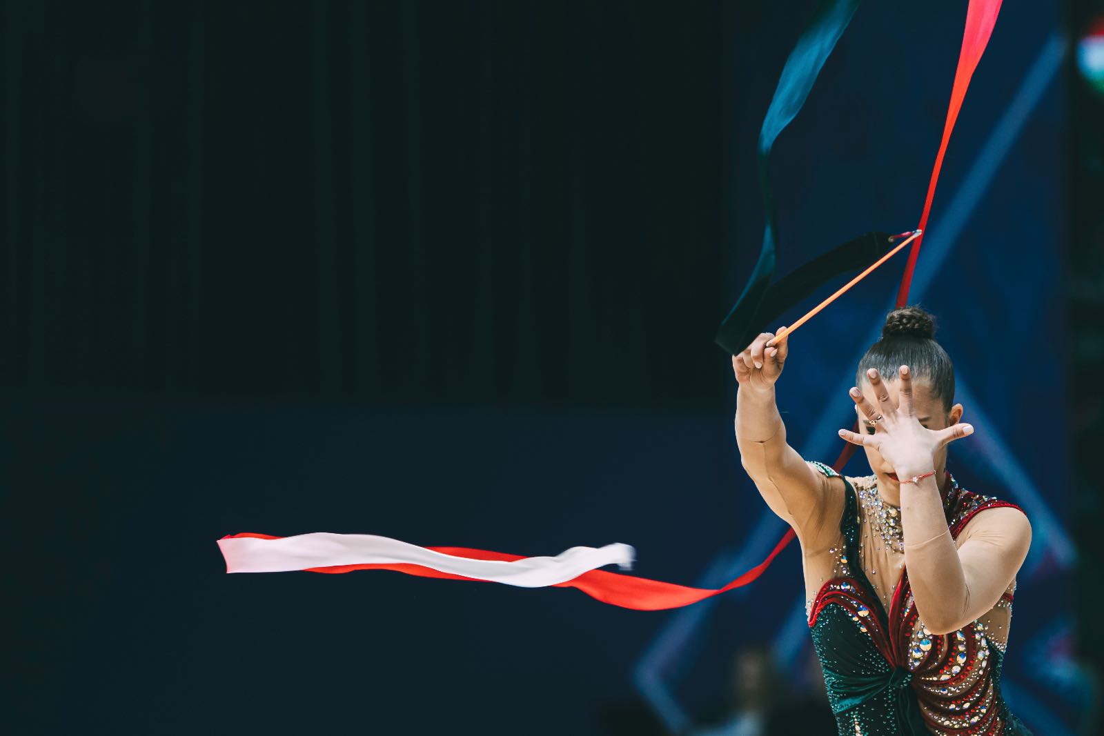 Fanni Pigniczki performs with ribbon at FIG World Cup 2026 Tashkent