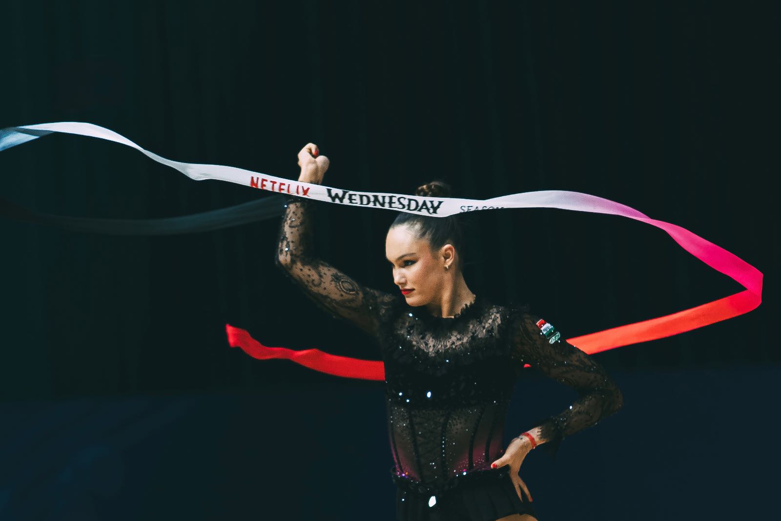 Hanna Panna Wiesner performs with ribbon at FIG World Cup 2026 Tashkent