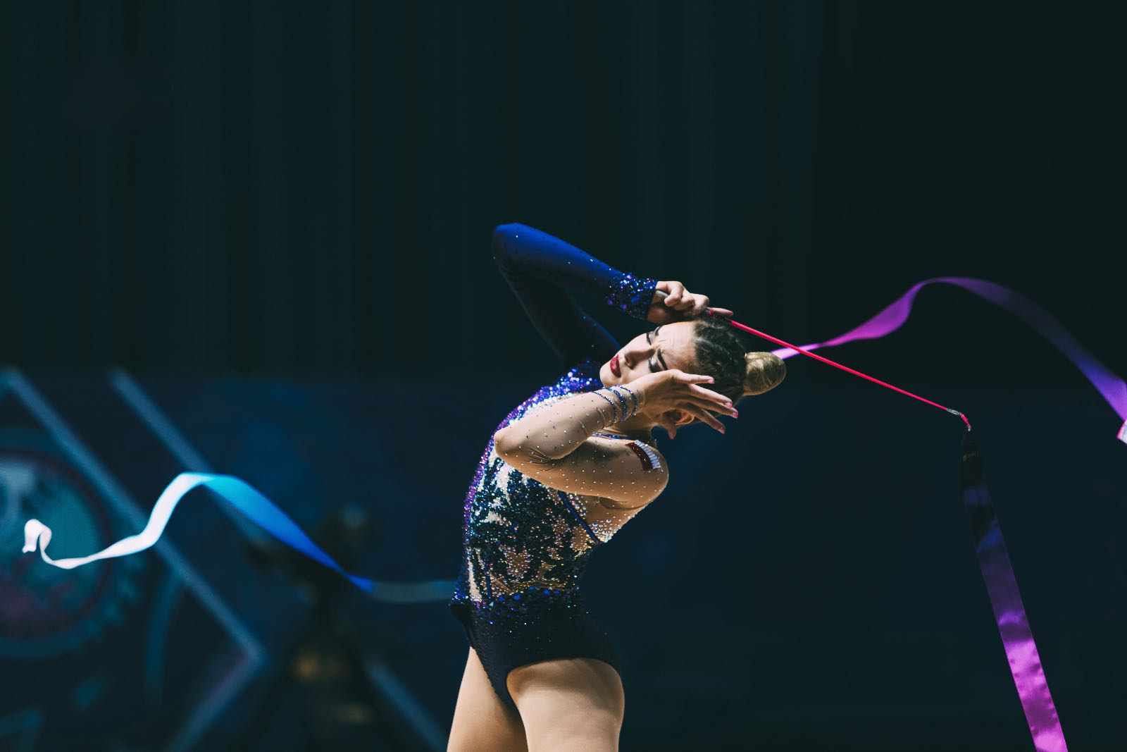 Liliana Lewinska performs with ribbon at FIG World Cup 2026 Tashkent