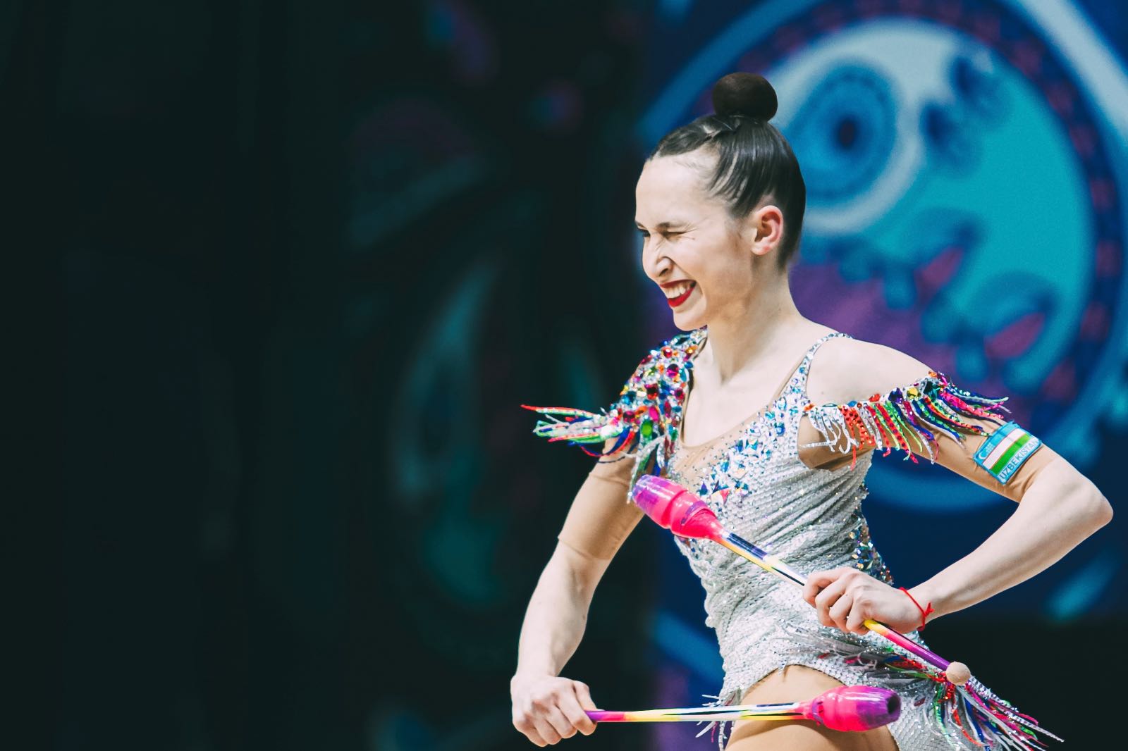 Takhmina Ikromova performs with clubs at FIG World Cup 2026 Tashkent