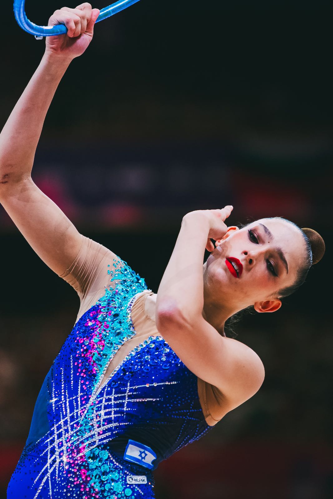 Daniela Munits performs with hoop at World Championships in Rhythmic Gymnastics 2026