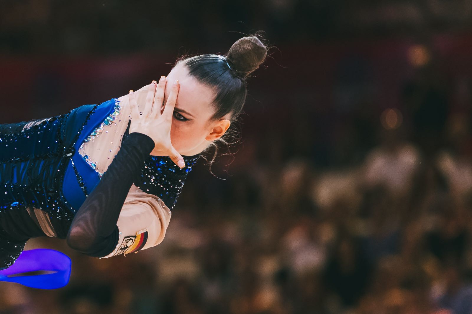 Darja Varfolomeev performs with ribbon at World Championships in Rhythmic Gymnastics 2026