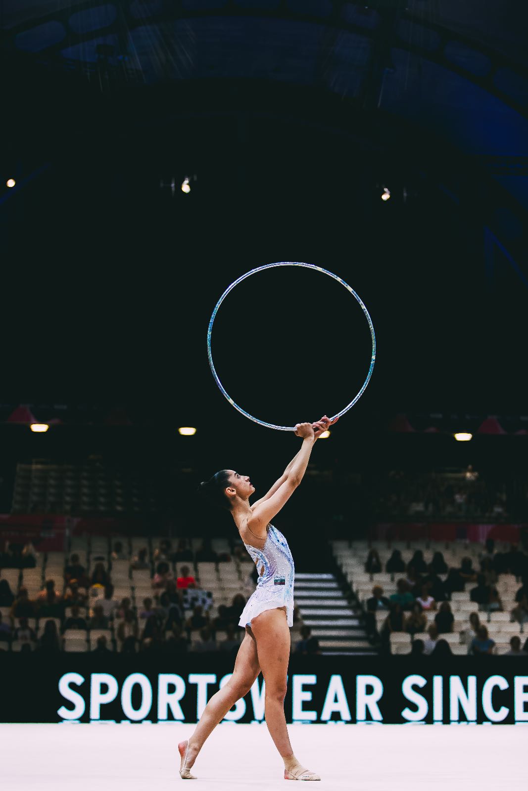 Eva Brezalieva performs with hoop at World Championships in Rhythmic Gymnastics 2026