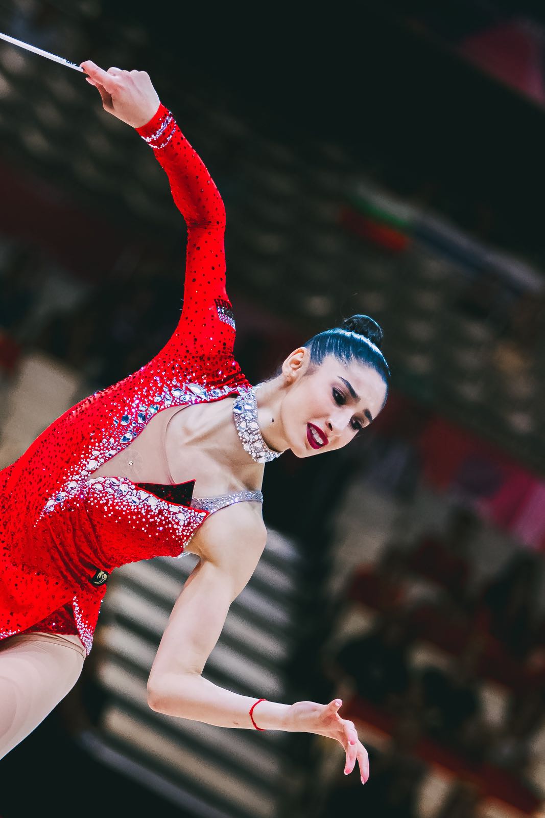 Eva Brezalieva performs with ribbon at World Championships in Rhythmic Gymnastics 2026