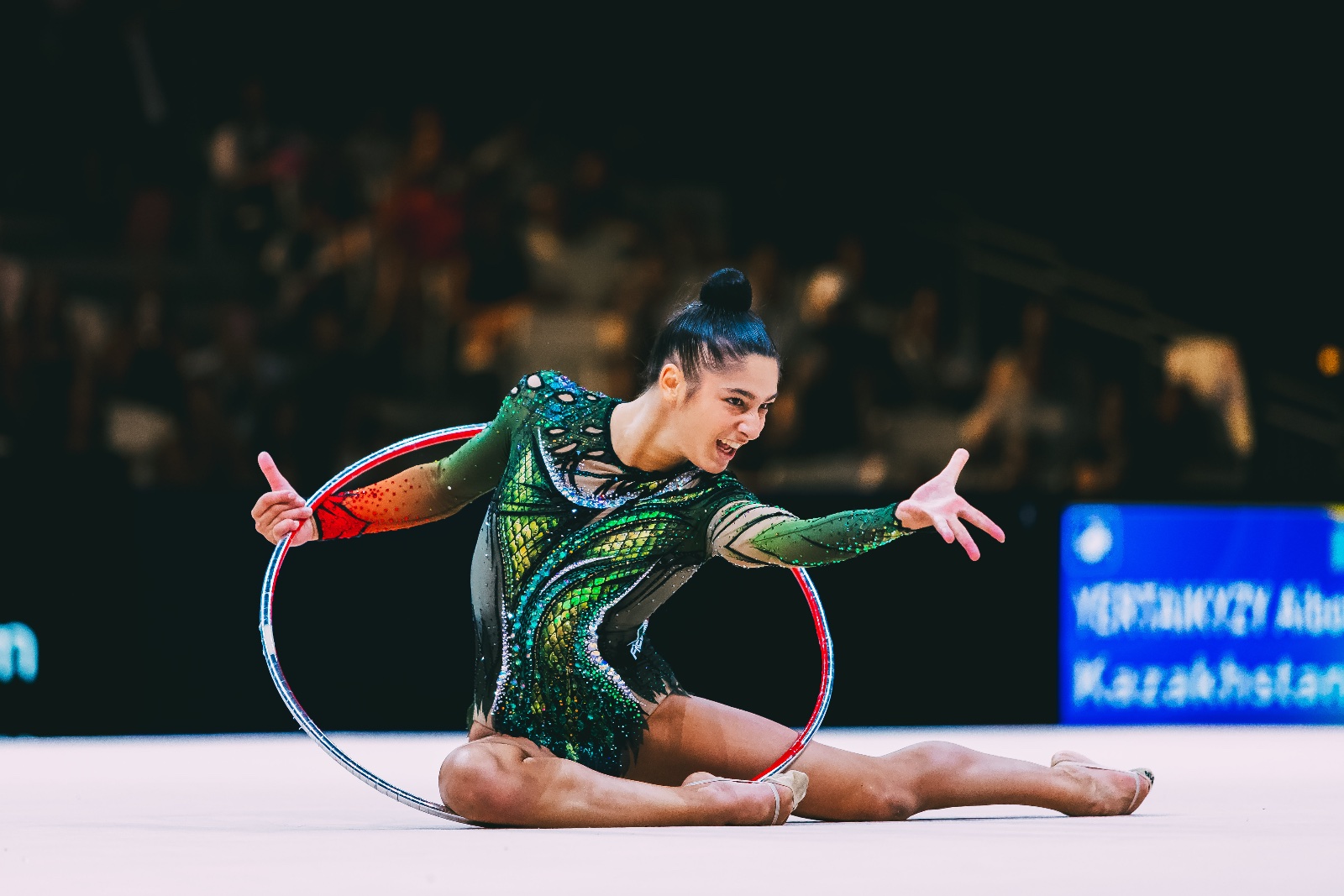 Sofia Raffaeli performs with hoop at World Championships in Rhythmic Gymnastics 2026
