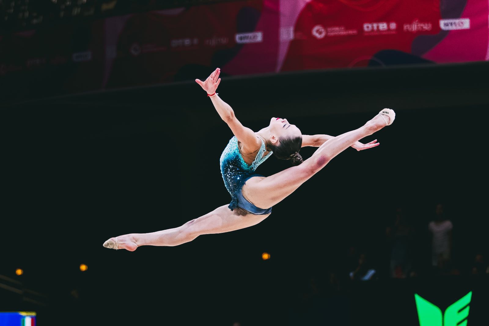 Stiliana Nikolova performs with hoop at World Championships in Rhythmic Gymnastics 2026